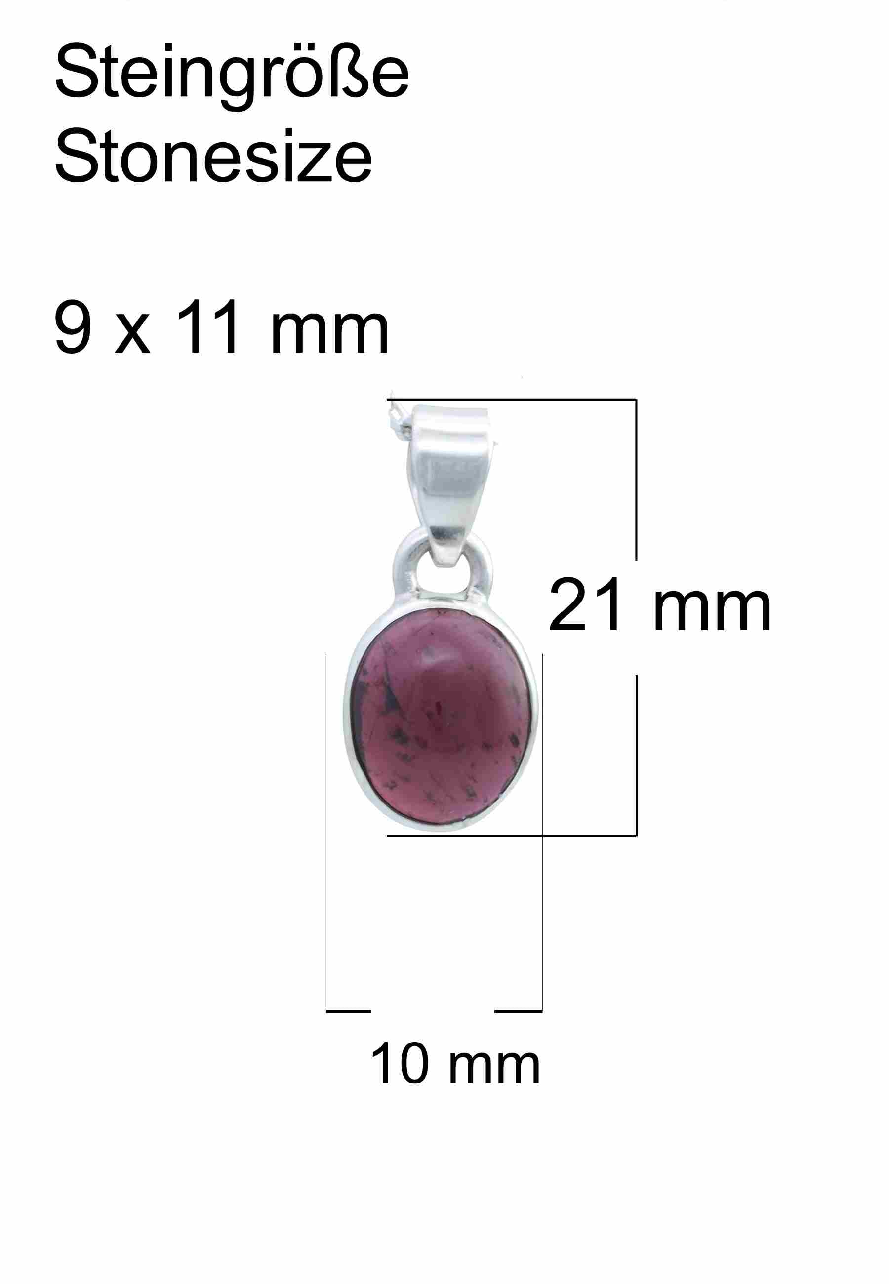Silberkette mit Anhänger SAMA oval aus 925 Silber - mantraroma