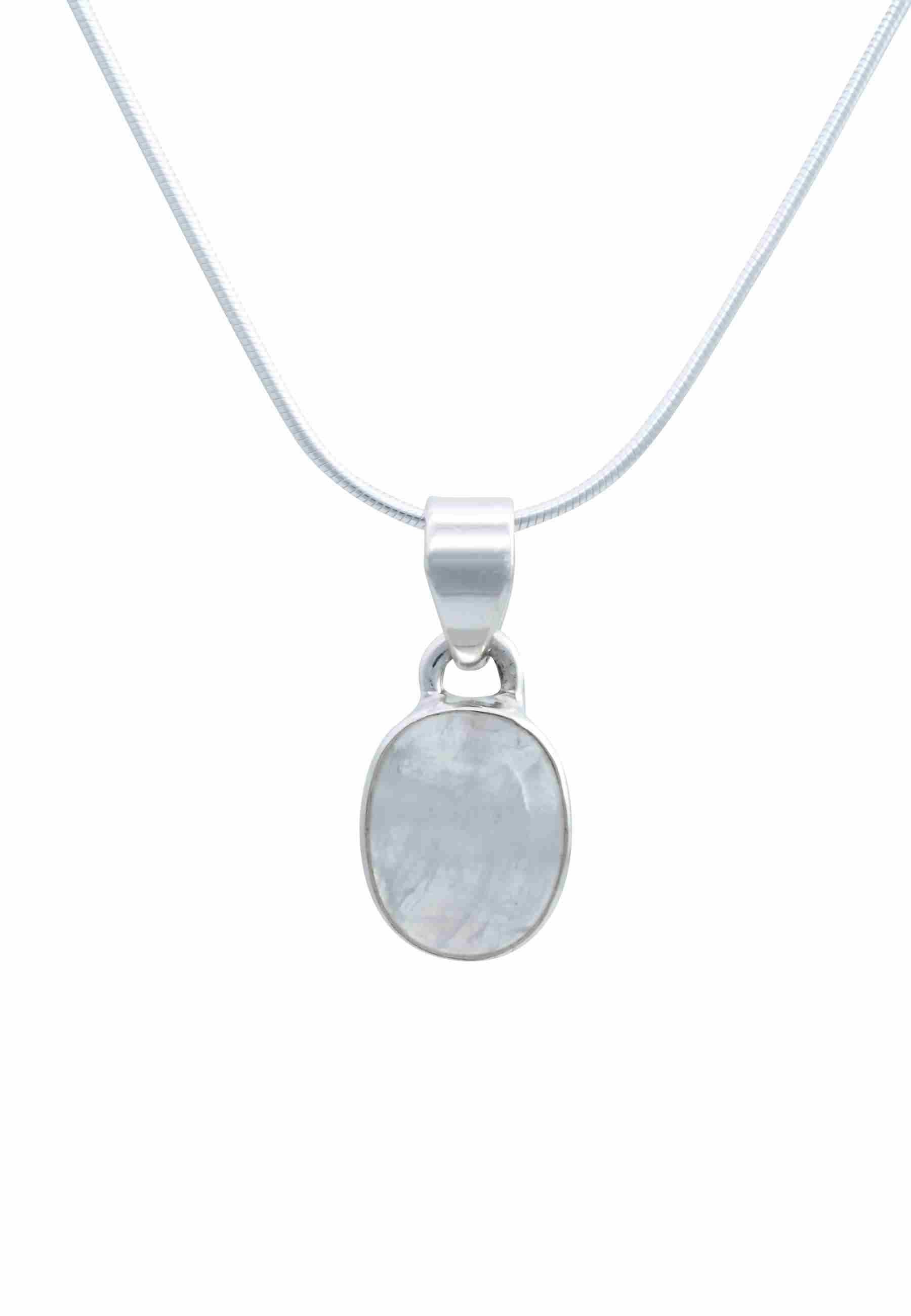 Silberkette mit Anhänger SAMA oval aus 925 Silber - mantraroma