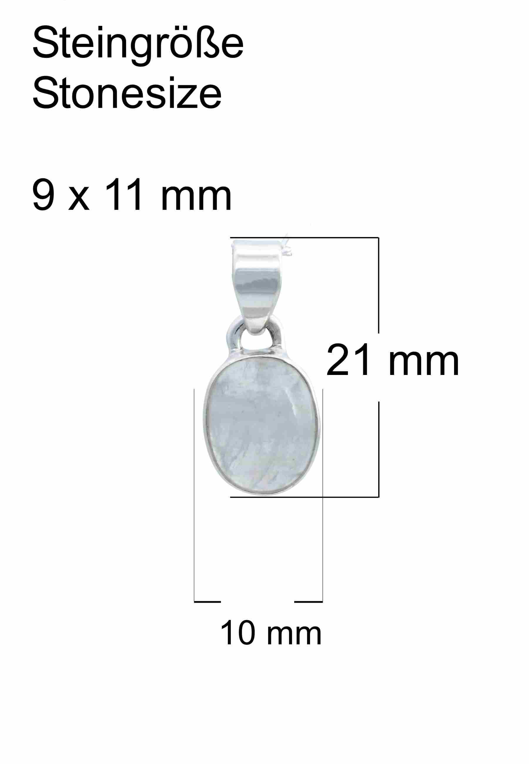 Silberkette mit Anhänger SAMA oval aus 925 Silber - mantraroma