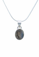 Silberkette mit Anhänger SAMA oval aus 925 Silber - mantraroma