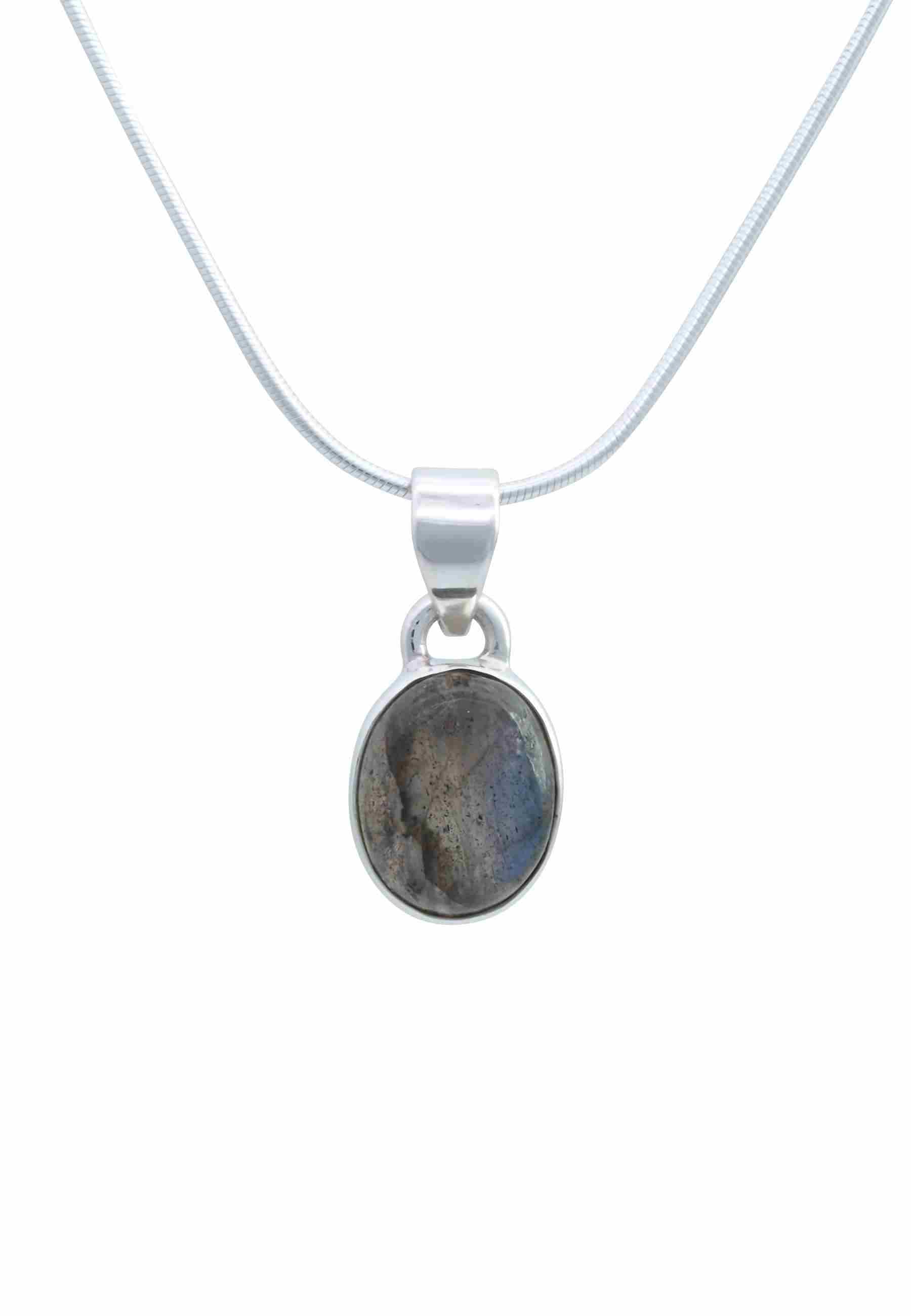 Silberkette mit Anhänger SAMA oval aus 925 Silber - mantraroma