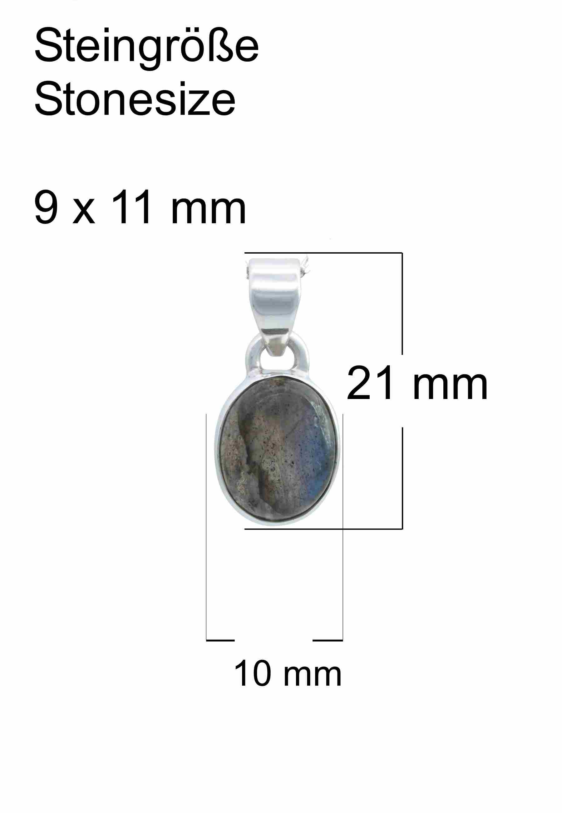 Silberkette mit Anhänger SAMA oval aus 925 Silber - mantraroma