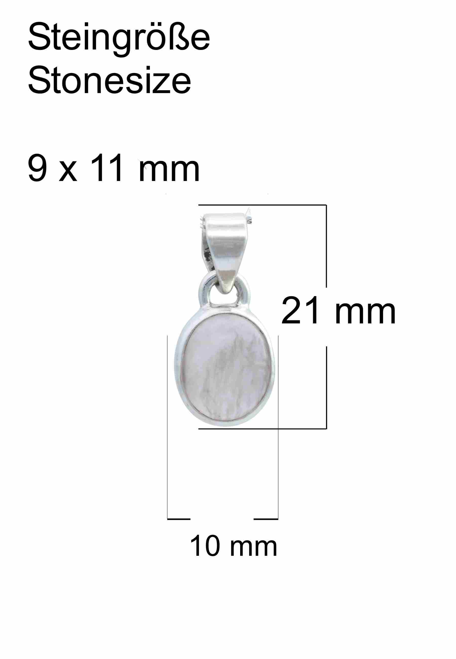 Silberkette mit Anhänger SAMA oval aus 925 Silber - mantraroma