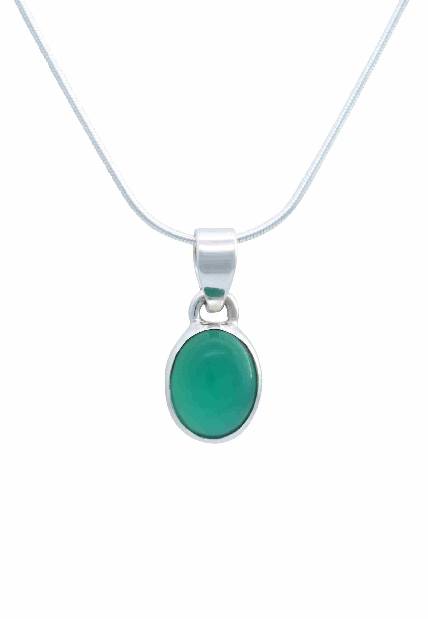 Silberkette mit Anhänger SAMA oval aus 925 Silber - mantraroma