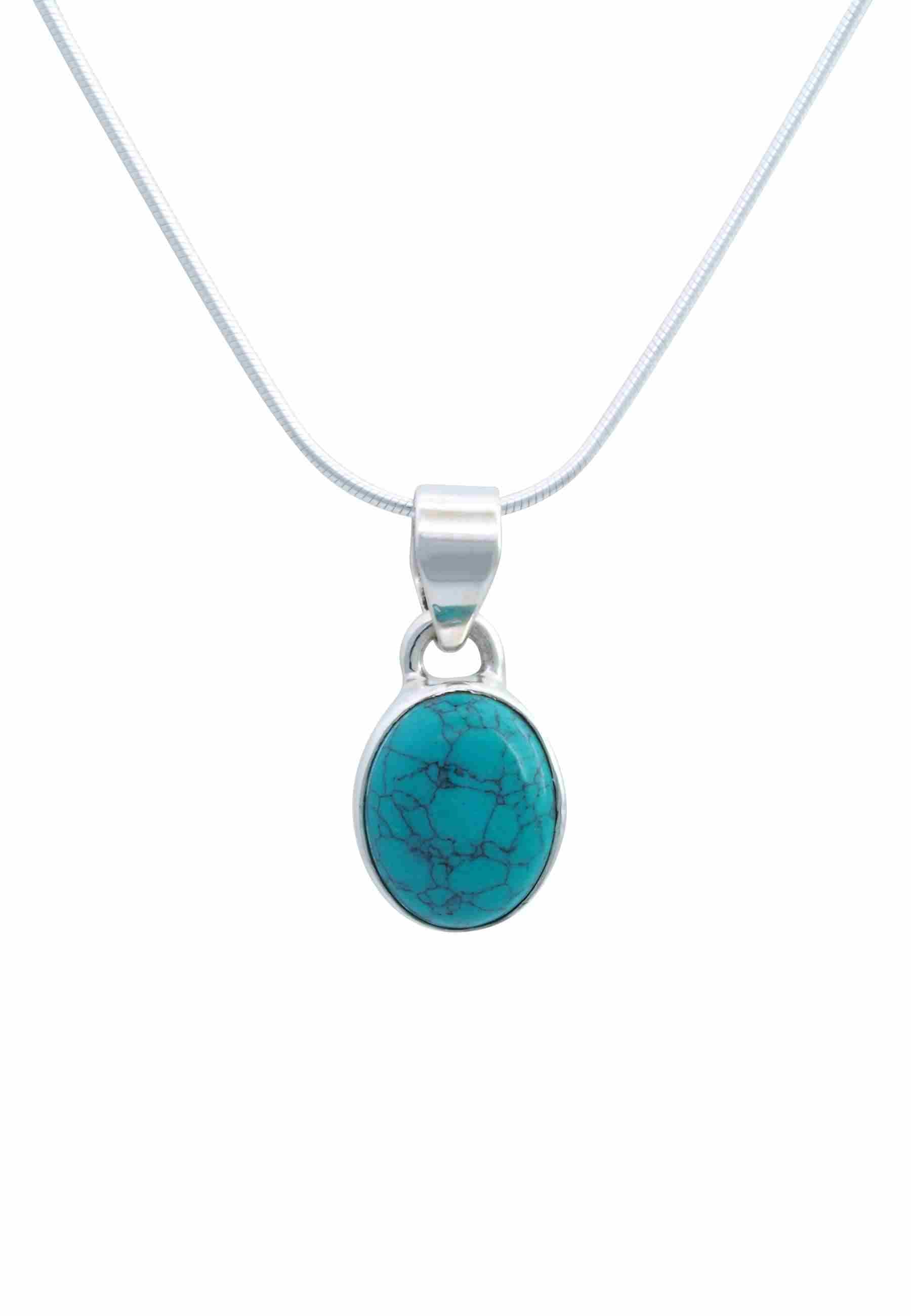 Silberkette mit Anhänger SAMA oval aus 925 Silber - mantraroma