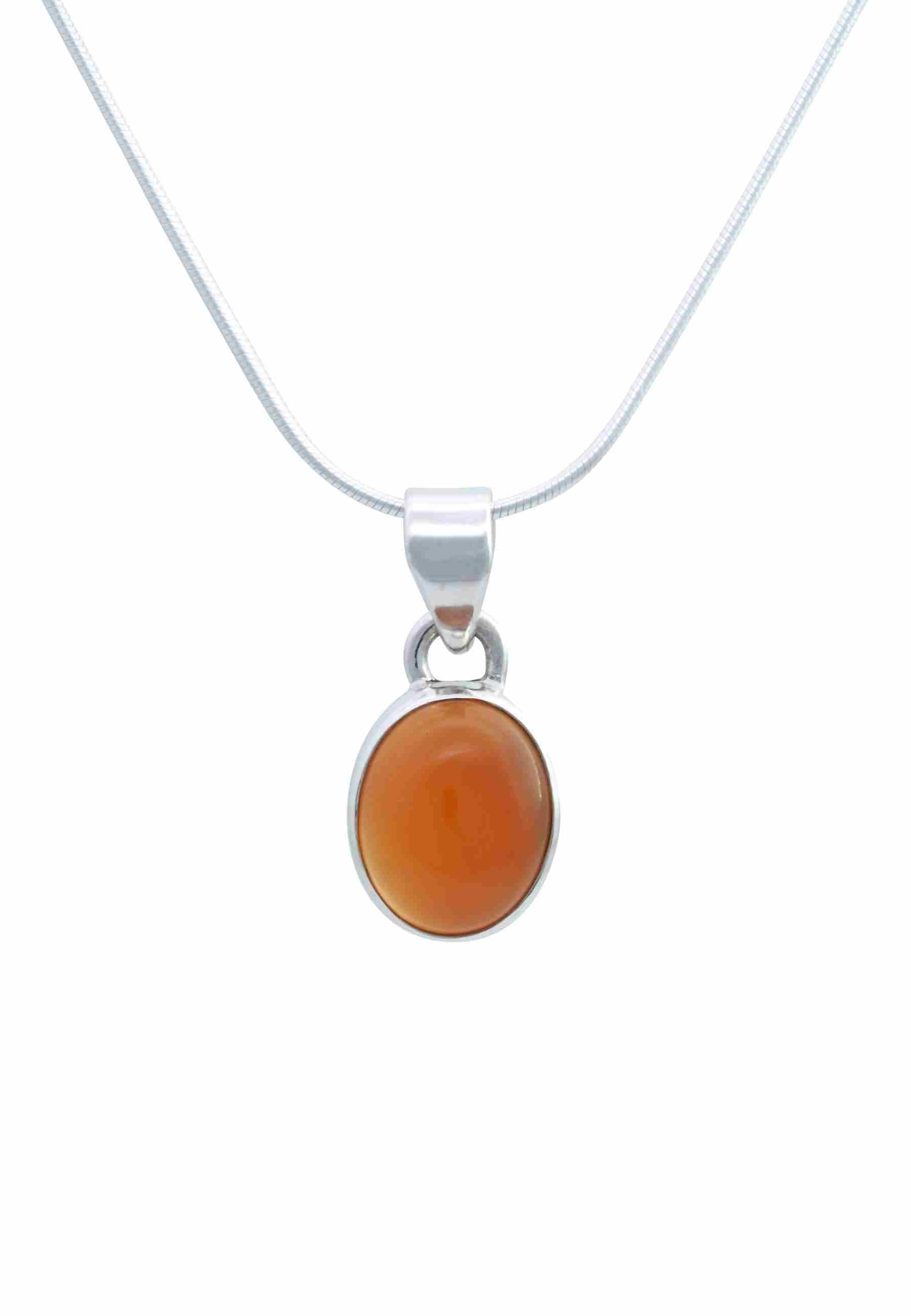 Silberkette mit Anhänger SAMA oval aus 925 Silber - mantraroma