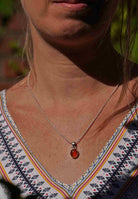 Silberkette mit Anhänger SAMA oval aus 925 Silber - mantraroma