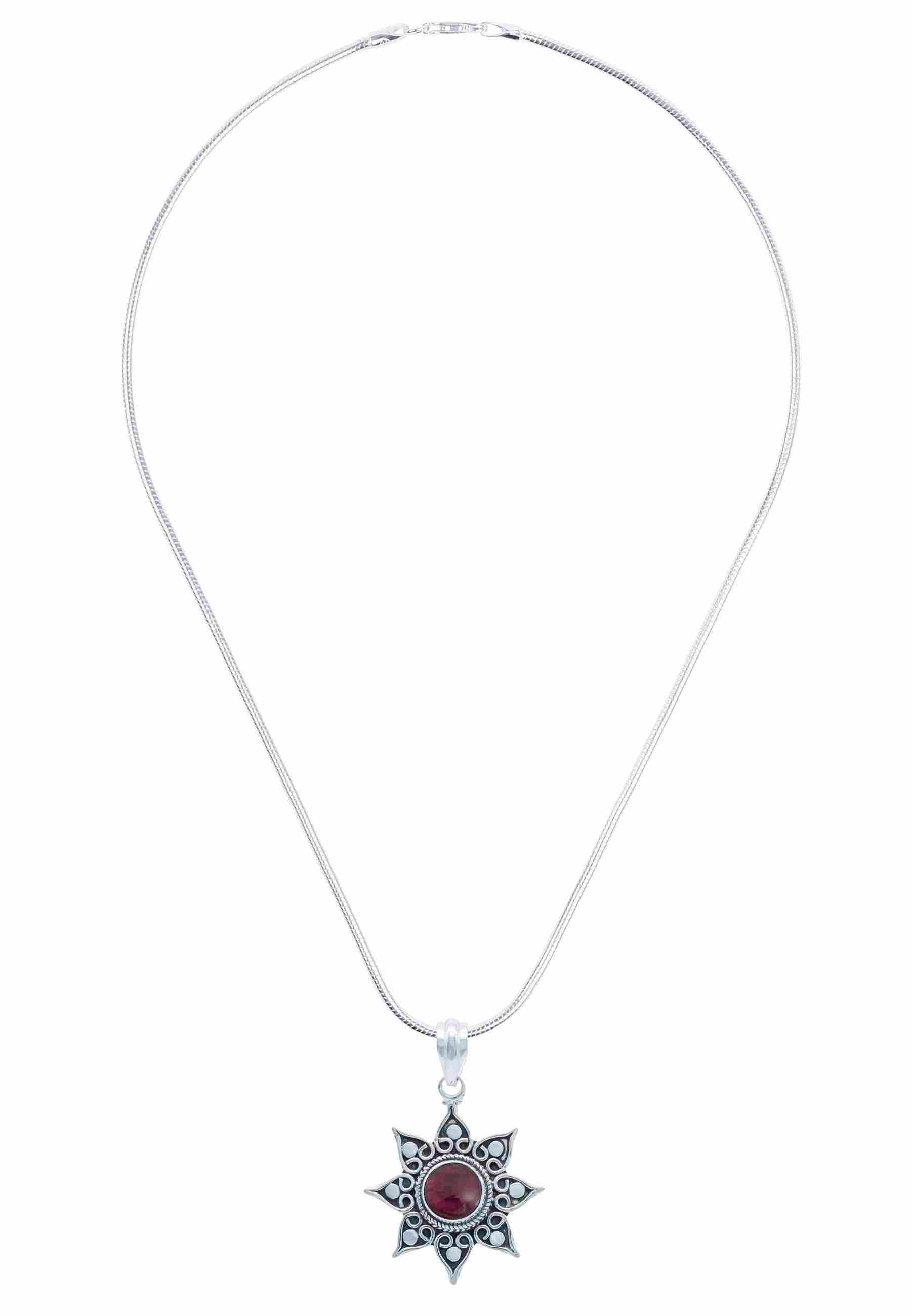Silberkette mit Anhänger SUNA aus 925 Silber - mantraroma