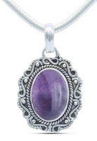Silberkette mit Anhänger KATUVA oval aus 925 Silber - mantraroma