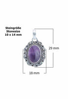 Silberkette mit Anhänger KATUVA oval aus 925 Silber - mantraroma