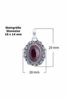 Silberkette mit Anhänger KATUVA oval aus 925 Silber - mantraroma