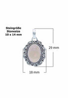 Silberkette mit Anhänger KATUVA oval aus 925 Silber - mantraroma