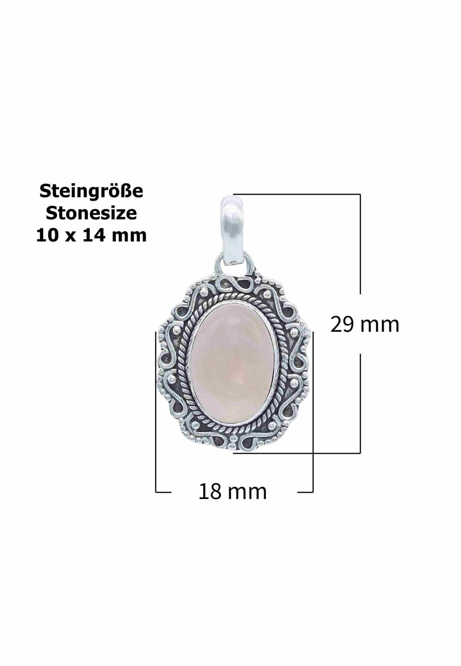 Silberkette mit Anhänger KATUVA oval aus 925 Silber - mantraroma