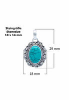 Silberkette mit Anhänger KATUVA oval aus 925 Silber - mantraroma