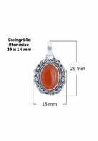Silberkette mit Anhänger KATUVA oval aus 925 Silber - mantraroma