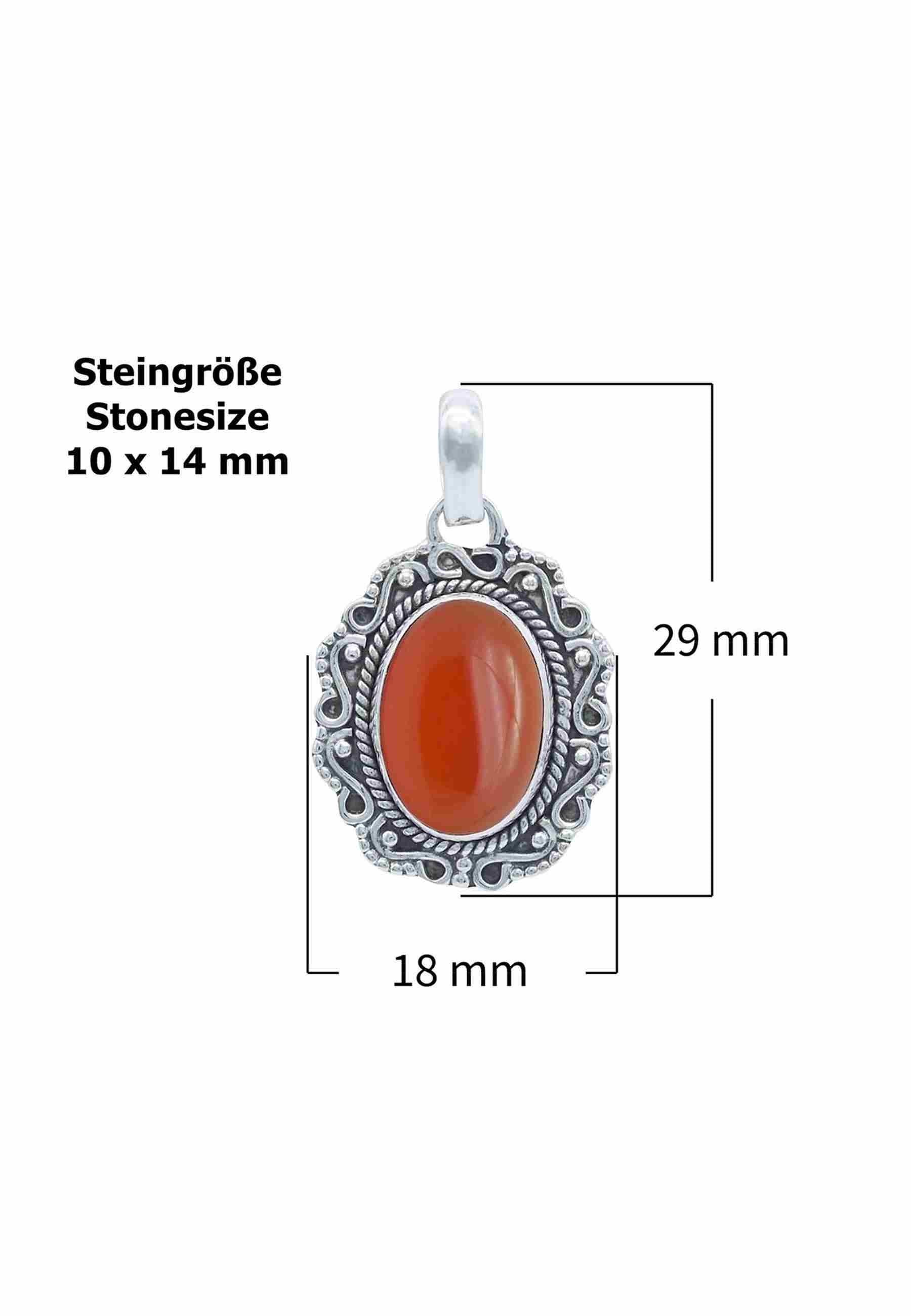 Silberkette mit Anhänger KATUVA oval aus 925 Silber - mantraroma