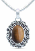 Silberkette mit Anhänger KATUVA oval aus 925 Silber - mantraroma