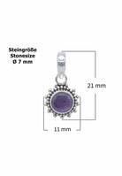 Silberkette mit Anhänger BUWAN rund aus 925 Silber - mantraroma