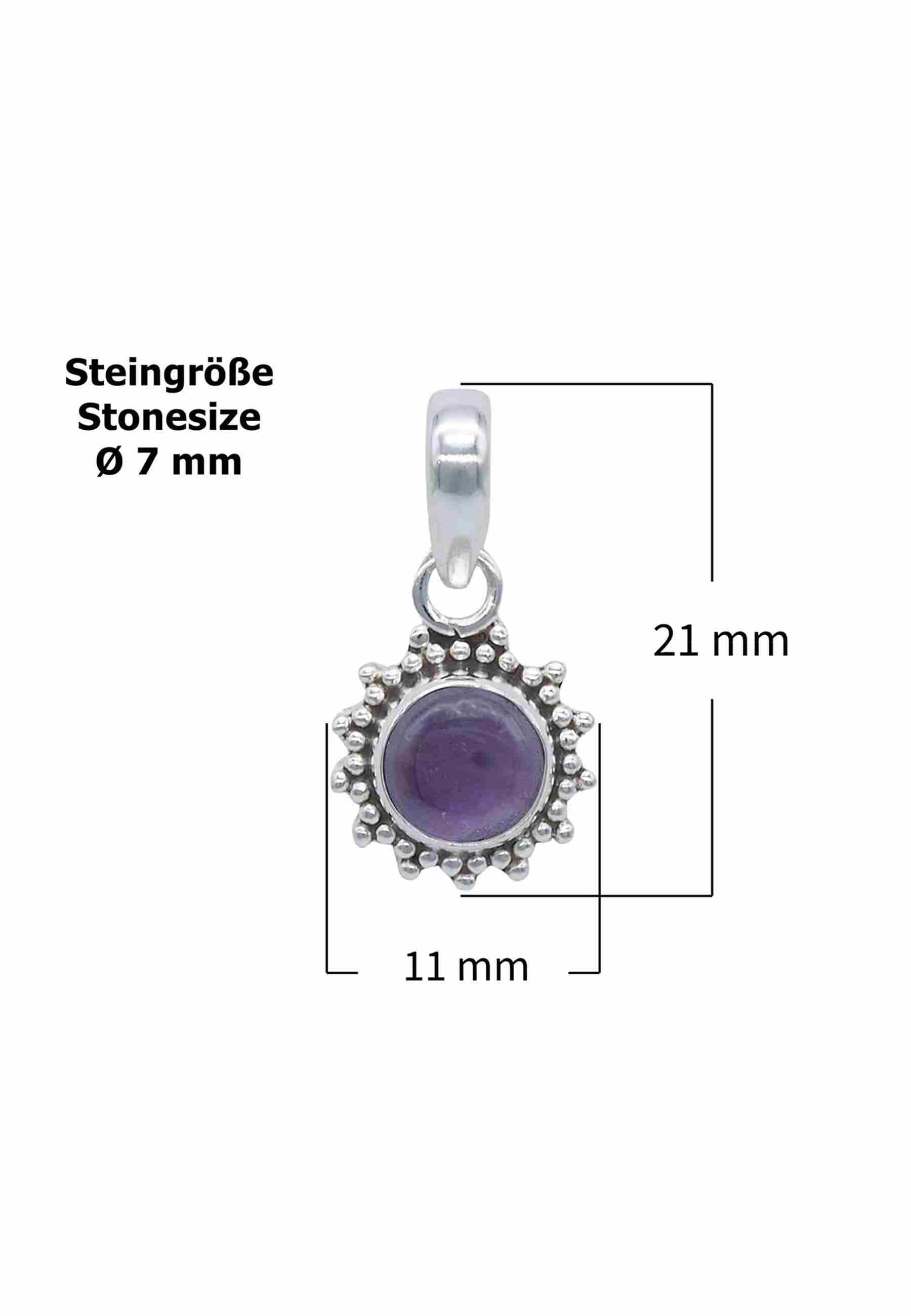 Silberkette mit Anhänger BUWAN rund aus 925 Silber - mantraroma