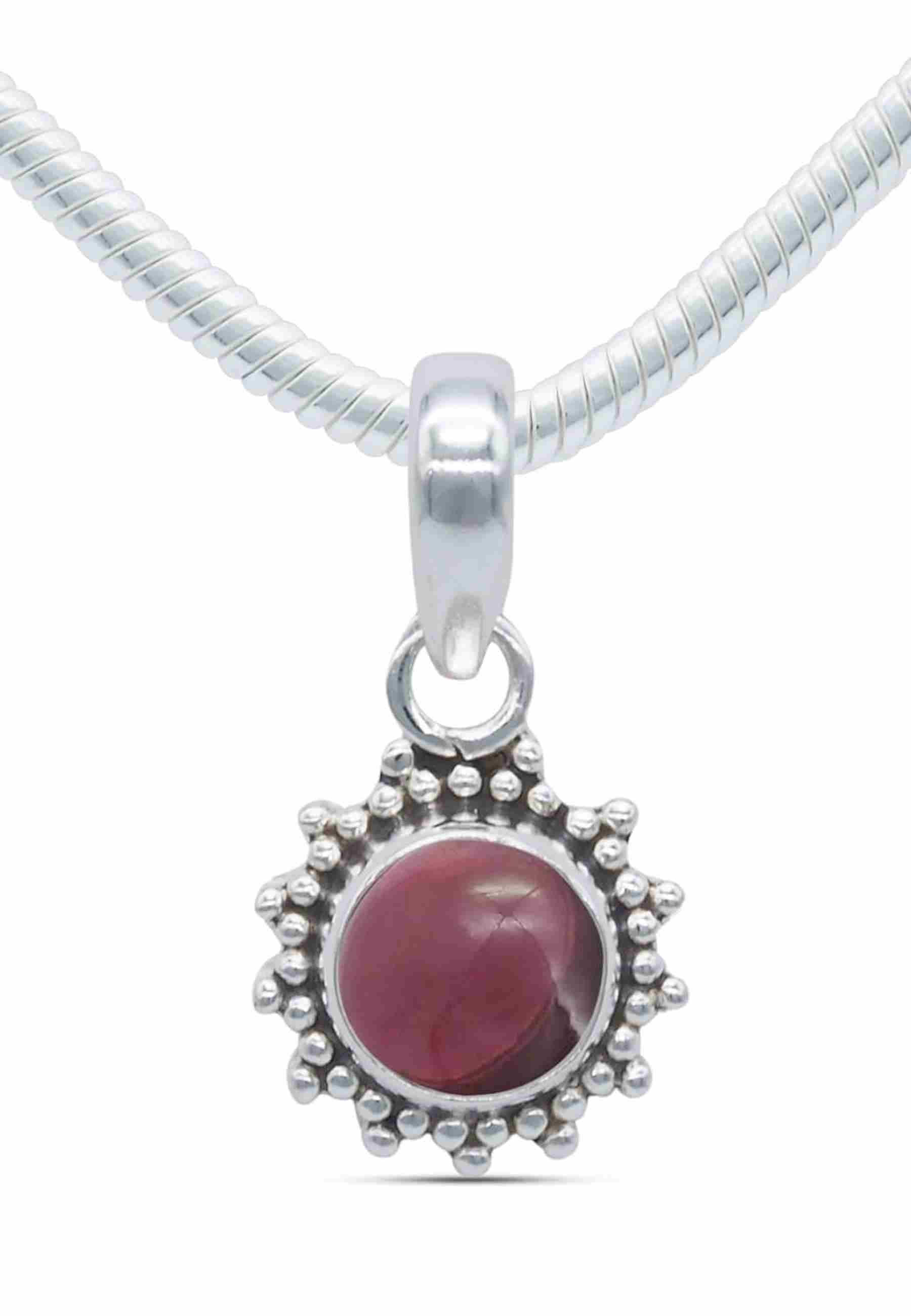 Silberkette mit Anhänger BUWAN rund aus 925 Silber - mantraroma