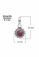 Silberkette mit Anhänger BUWAN rund aus 925 Silber - mantraroma