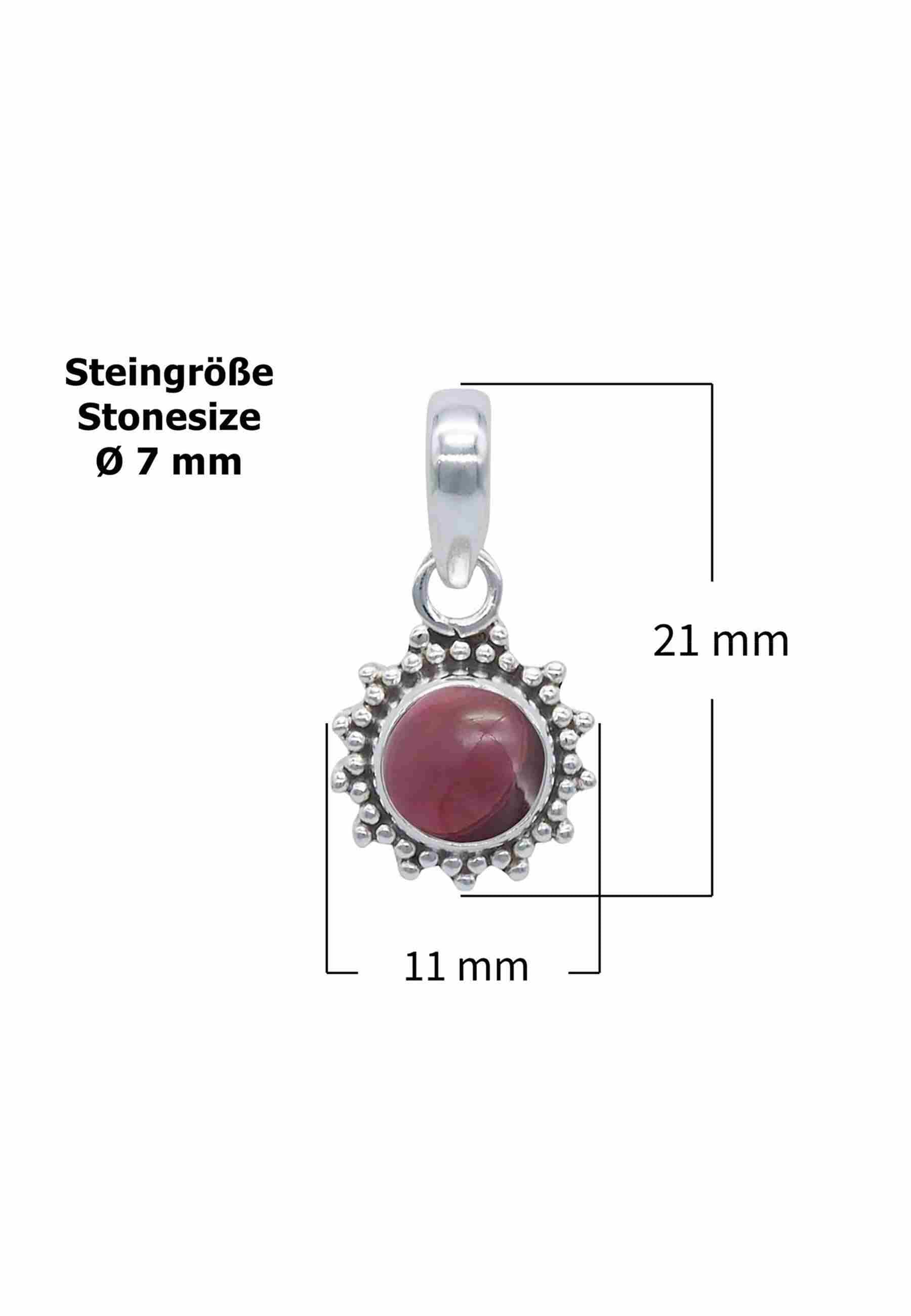 Silberkette mit Anhänger BUWAN rund aus 925 Silber - mantraroma