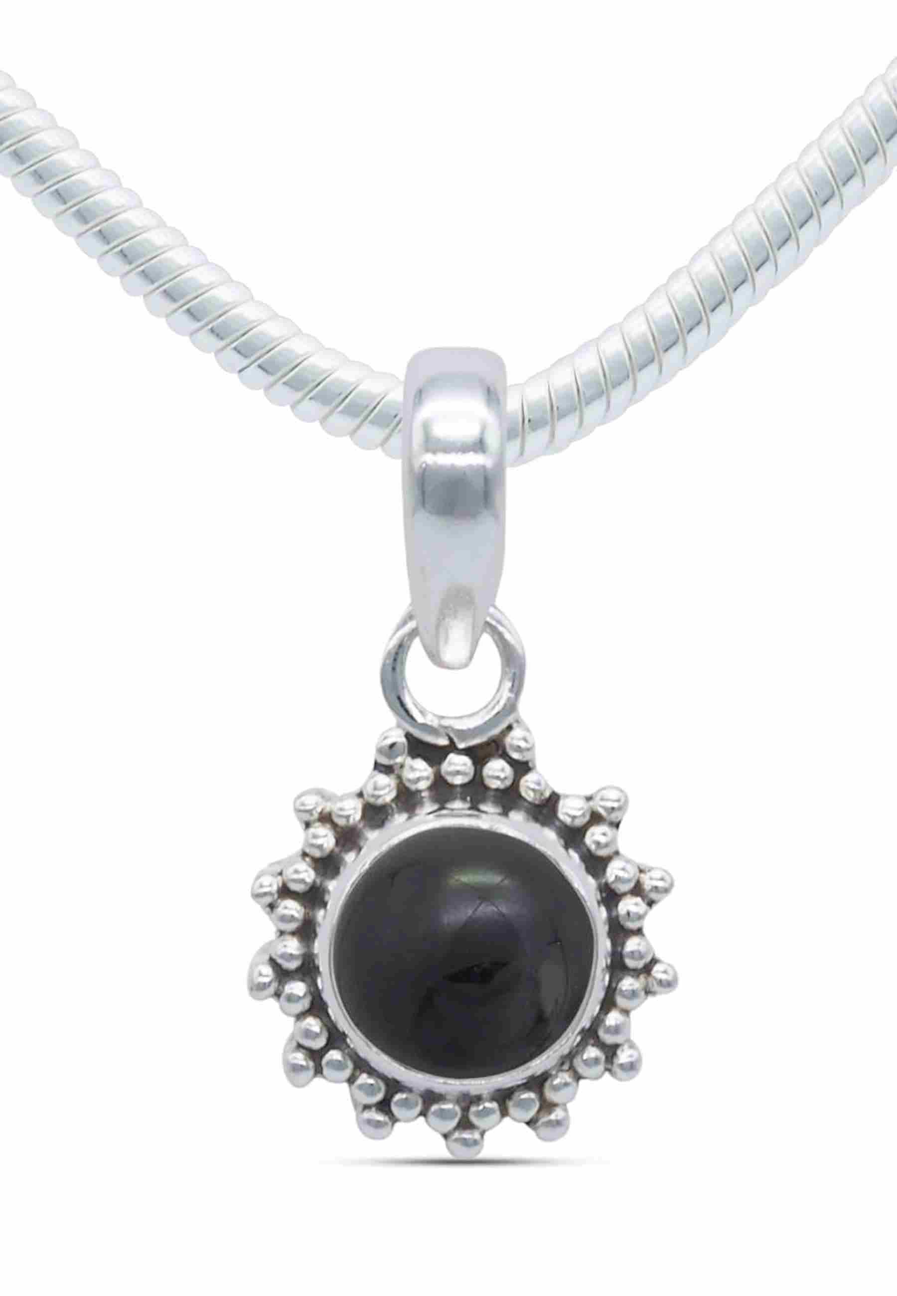Silberkette mit Anhänger BUWAN rund aus 925 Silber - mantraroma