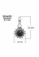 Silberkette mit Anhänger BUWAN rund aus 925 Silber - mantraroma