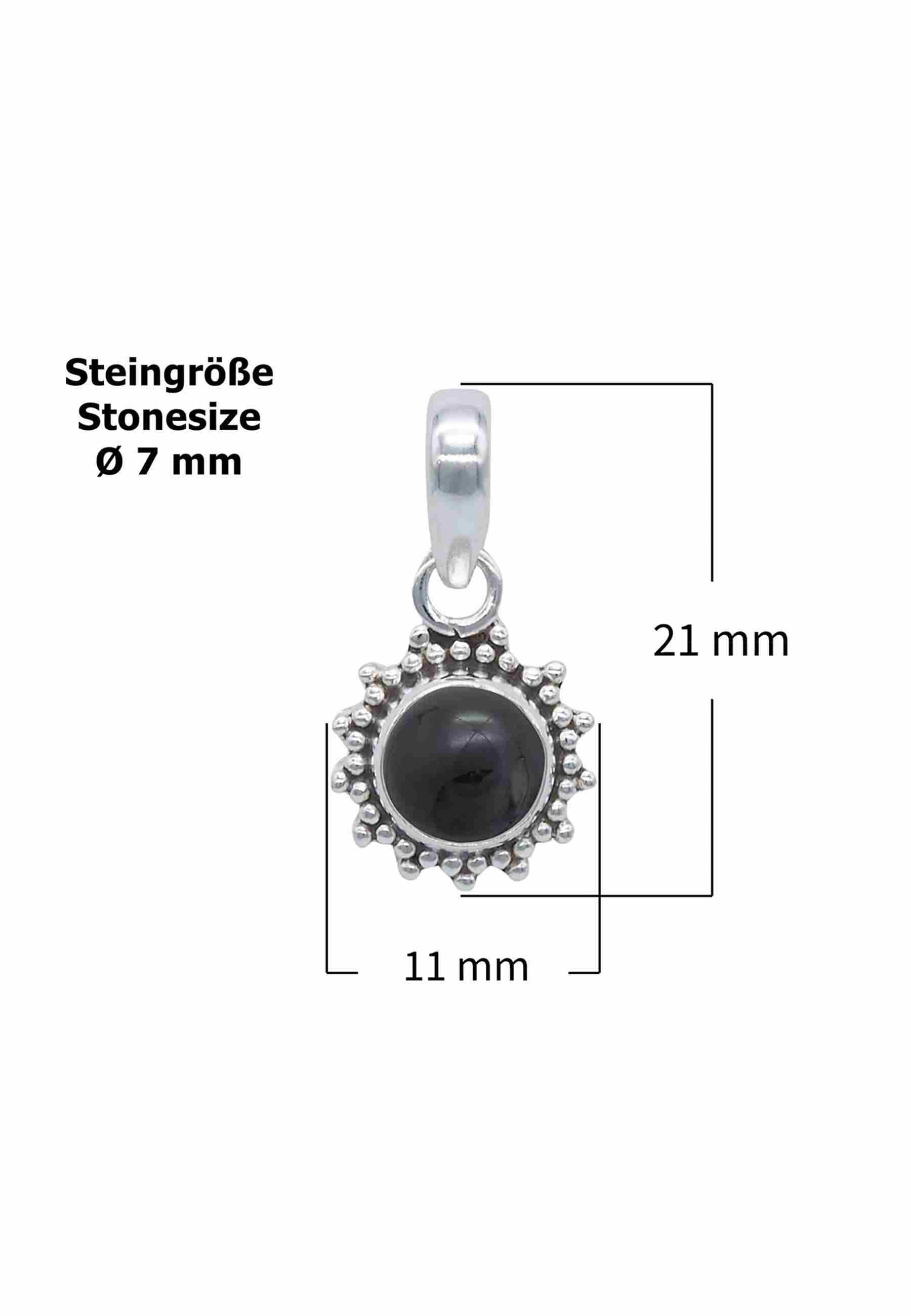 Silberkette mit Anhänger BUWAN rund aus 925 Silber - mantraroma