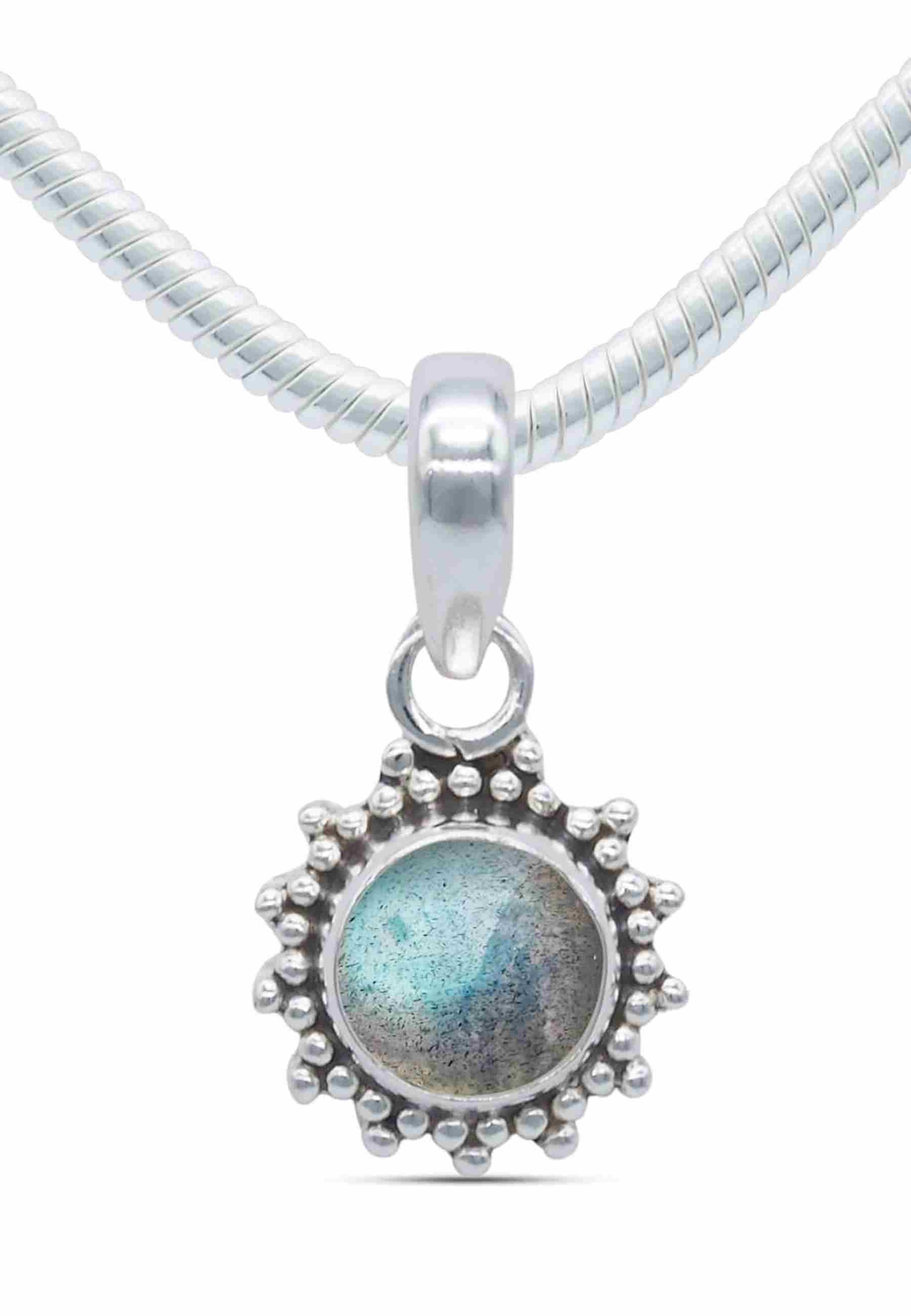 Silberkette mit Anhänger BUWAN rund aus 925 Silber - mantraroma