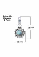 Silberkette mit Anhänger BUWAN rund aus 925 Silber - mantraroma
