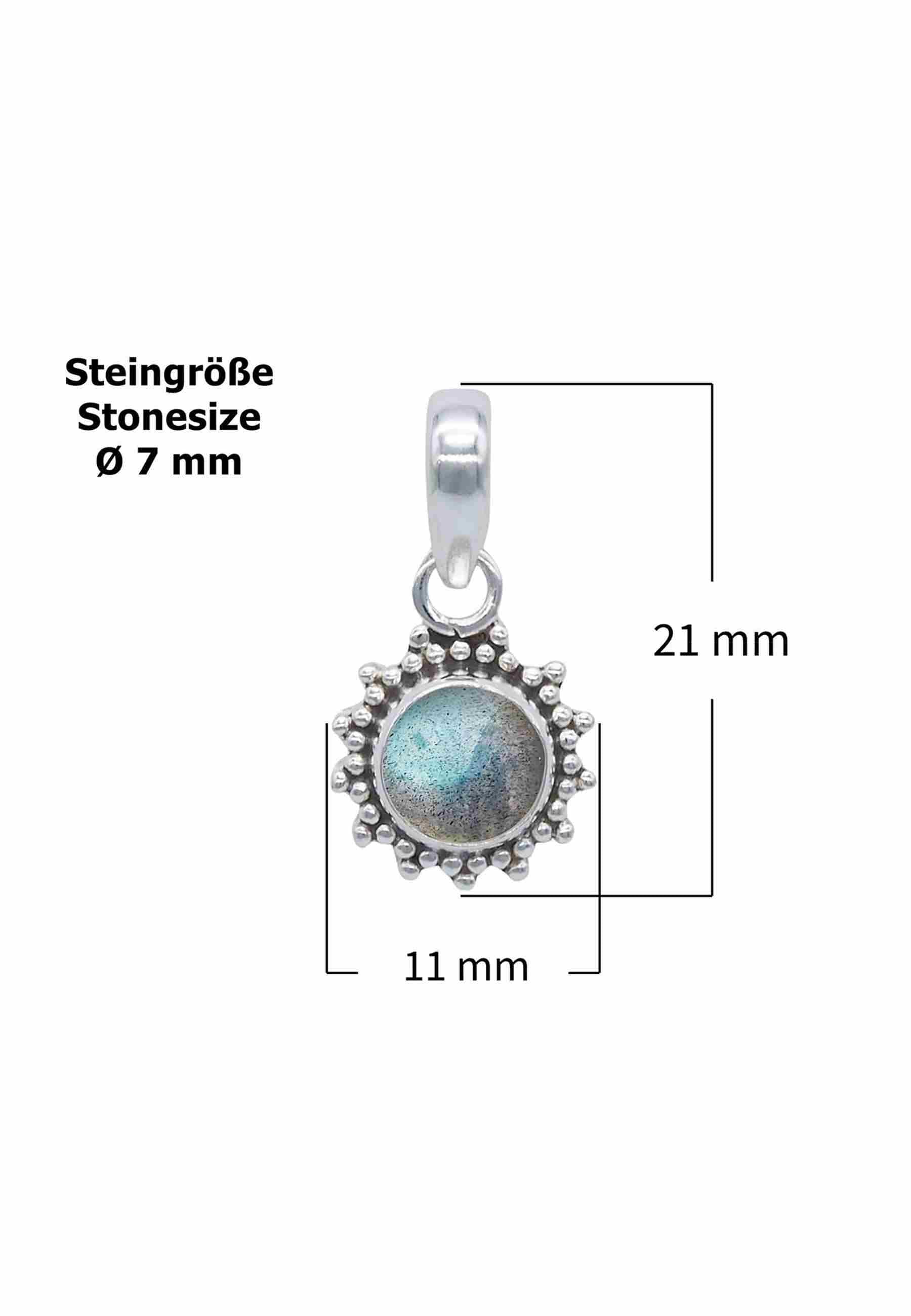 Silberkette mit Anhänger BUWAN rund aus 925 Silber - mantraroma