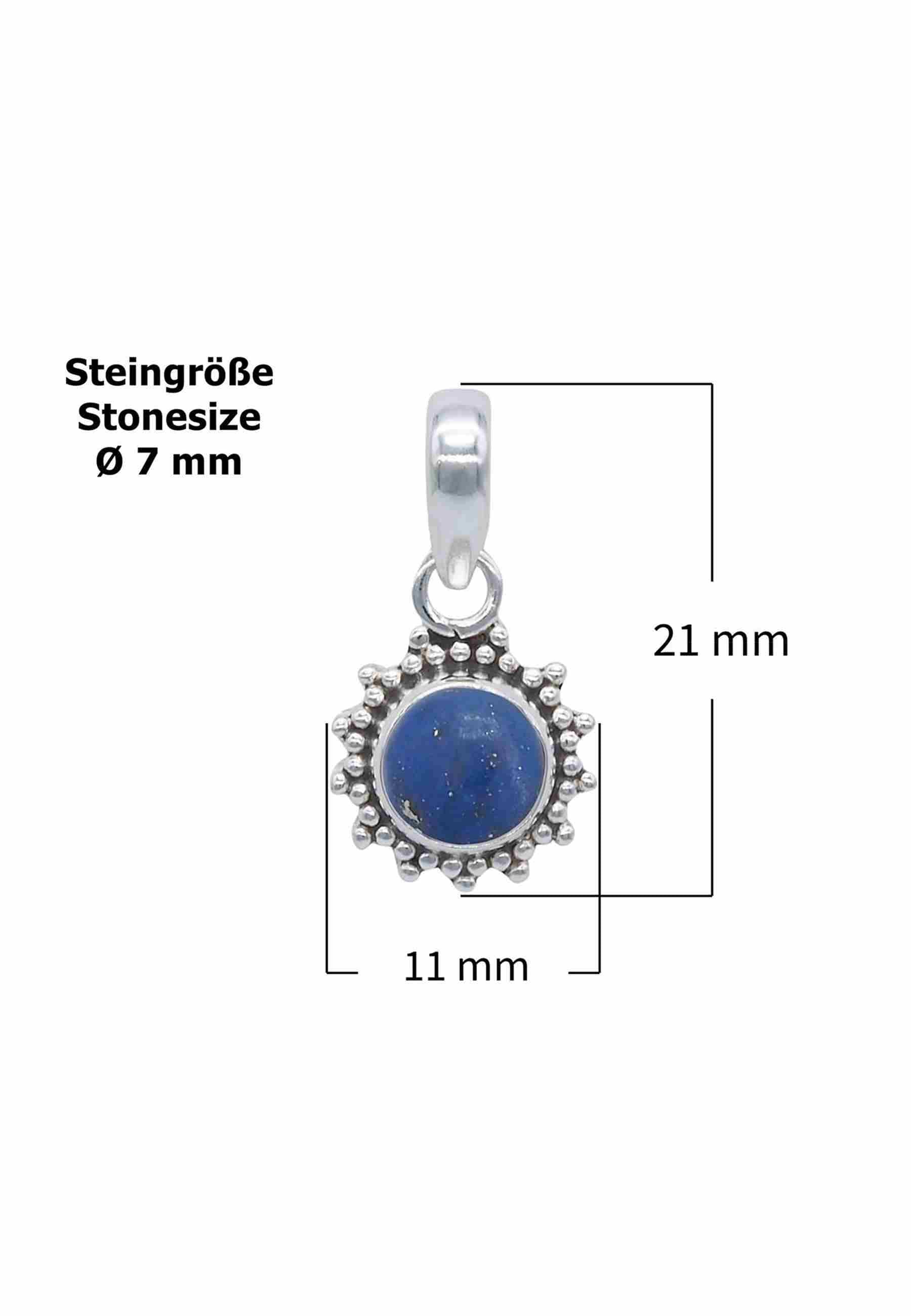 Silberkette mit Anhänger BUWAN rund aus 925 Silber - mantraroma