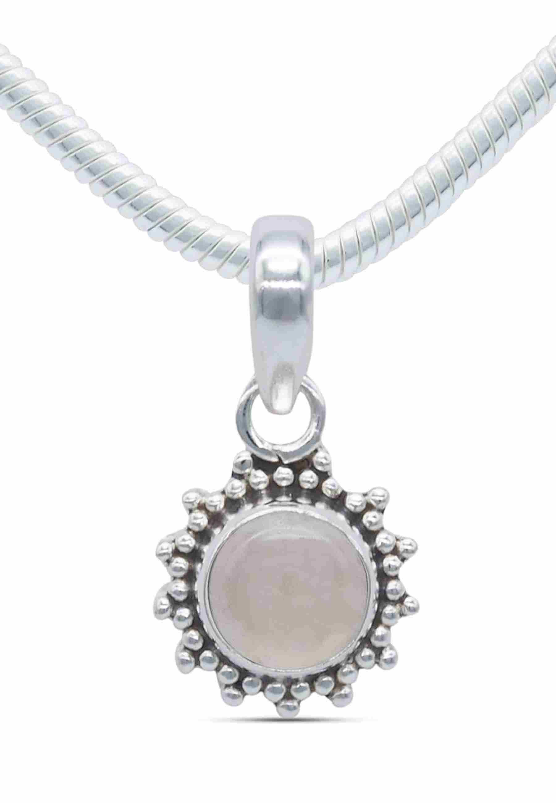 Silberkette mit Anhänger BUWAN rund aus 925 Silber - mantraroma