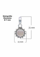 Silberkette mit Anhänger BUWAN rund aus 925 Silber - mantraroma
