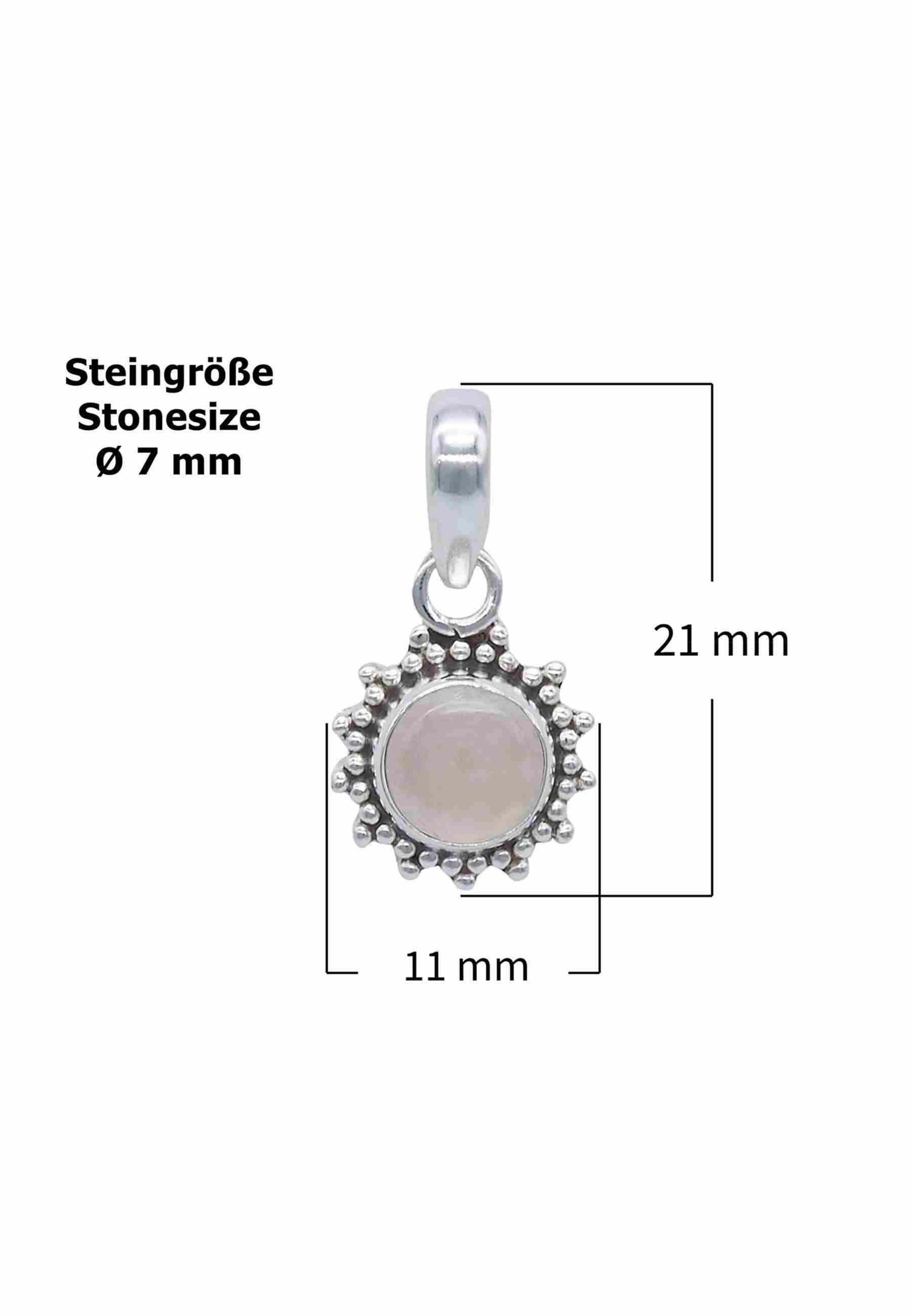 Silberkette mit Anhänger BUWAN rund aus 925 Silber - mantraroma