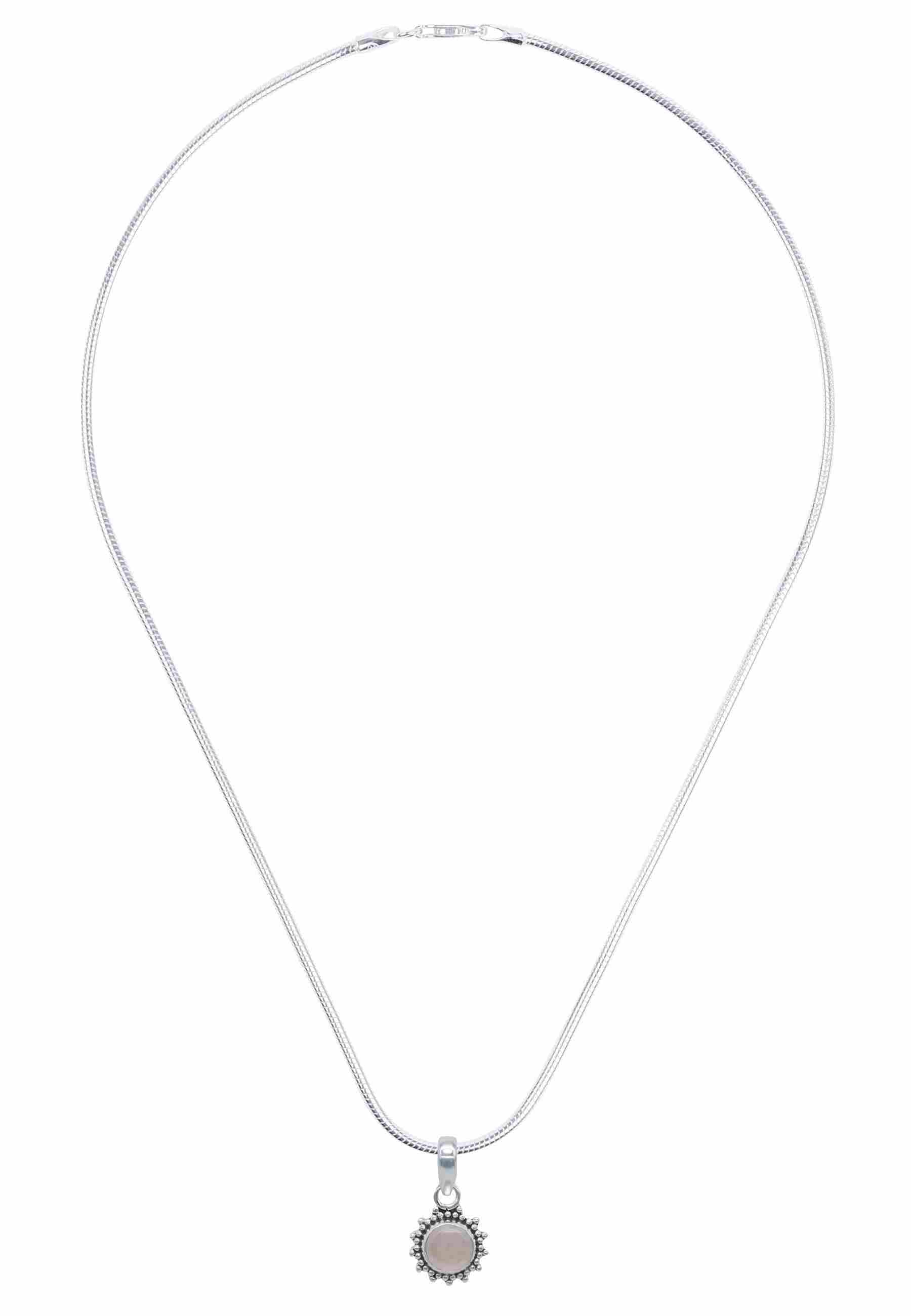 Silberkette mit Anhänger BUWAN rund aus 925 Silber - mantraroma