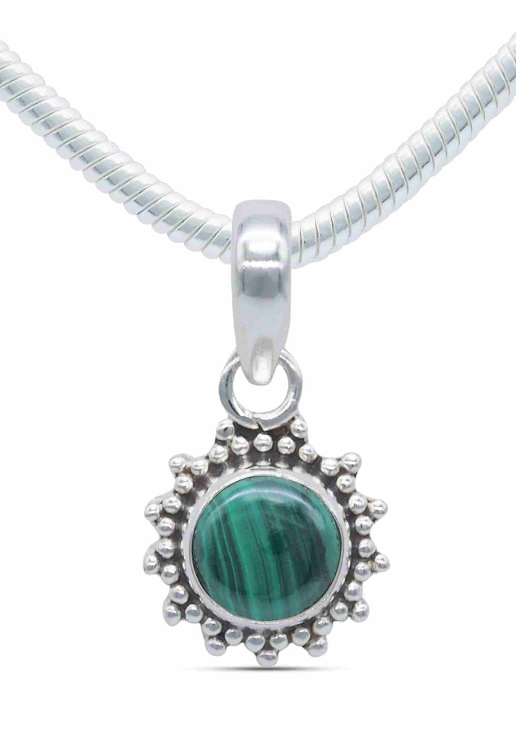 Silberkette mit Anhänger BUWAN rund aus 925 Silber - mantraroma