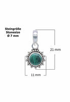 Silberkette mit Anhänger BUWAN rund aus 925 Silber - mantraroma
