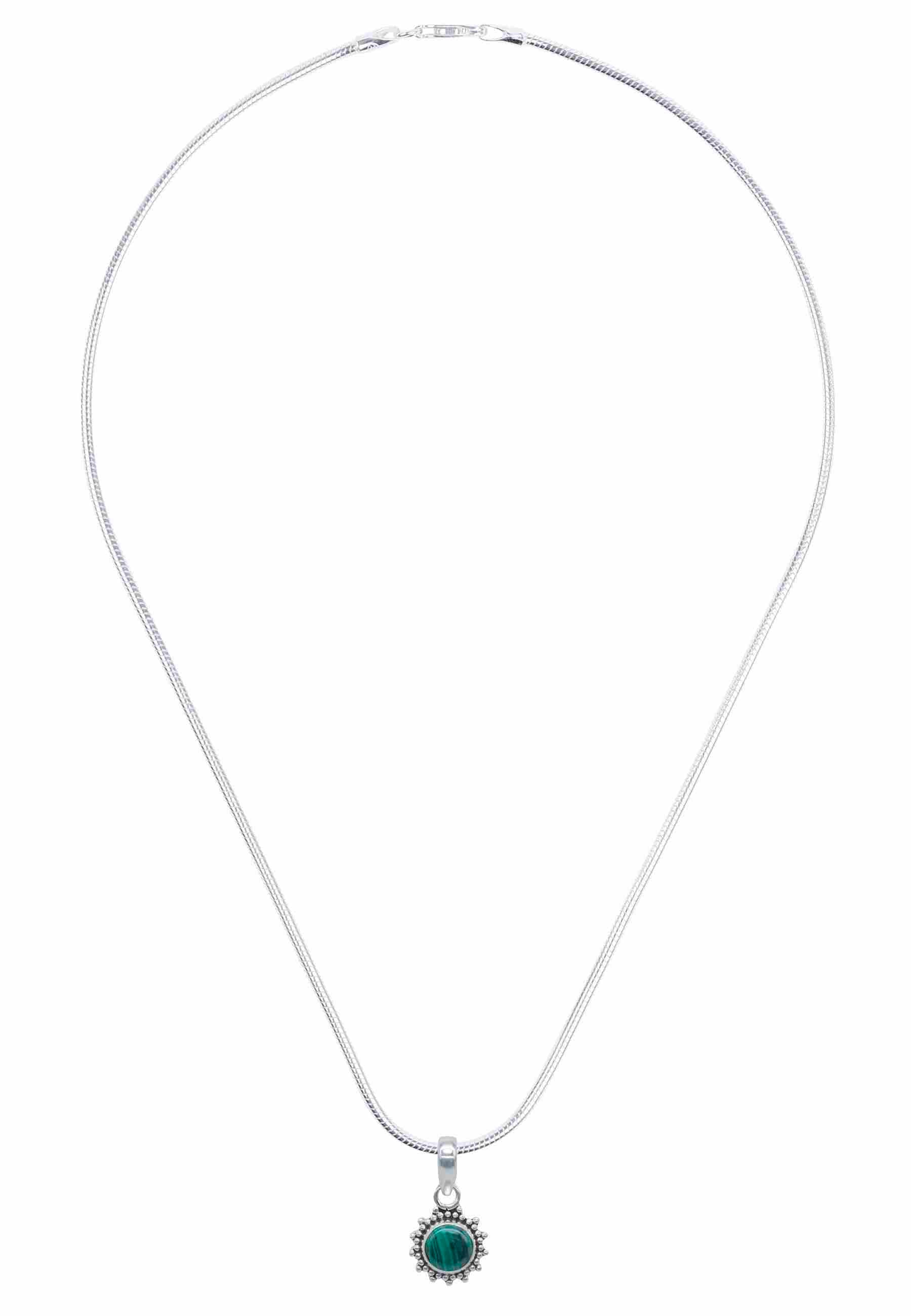 Silberkette mit Anhänger BUWAN rund aus 925 Silber - mantraroma