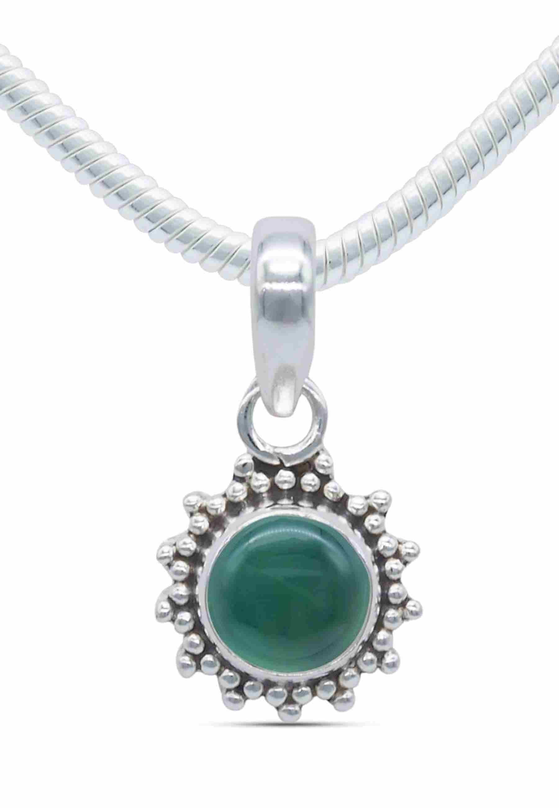 Silberkette mit Anhänger BUWAN rund aus 925 Silber - mantraroma