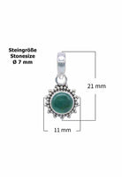 Silberkette mit Anhänger BUWAN rund aus 925 Silber - mantraroma