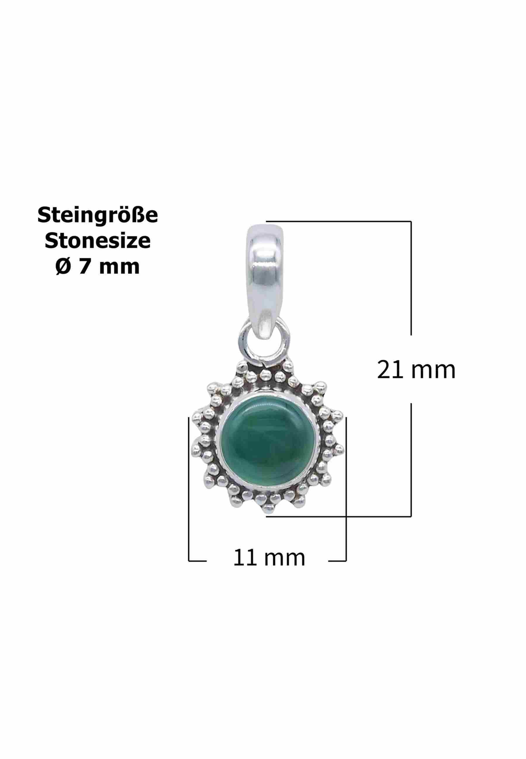 Silberkette mit Anhänger BUWAN rund aus 925 Silber - mantraroma