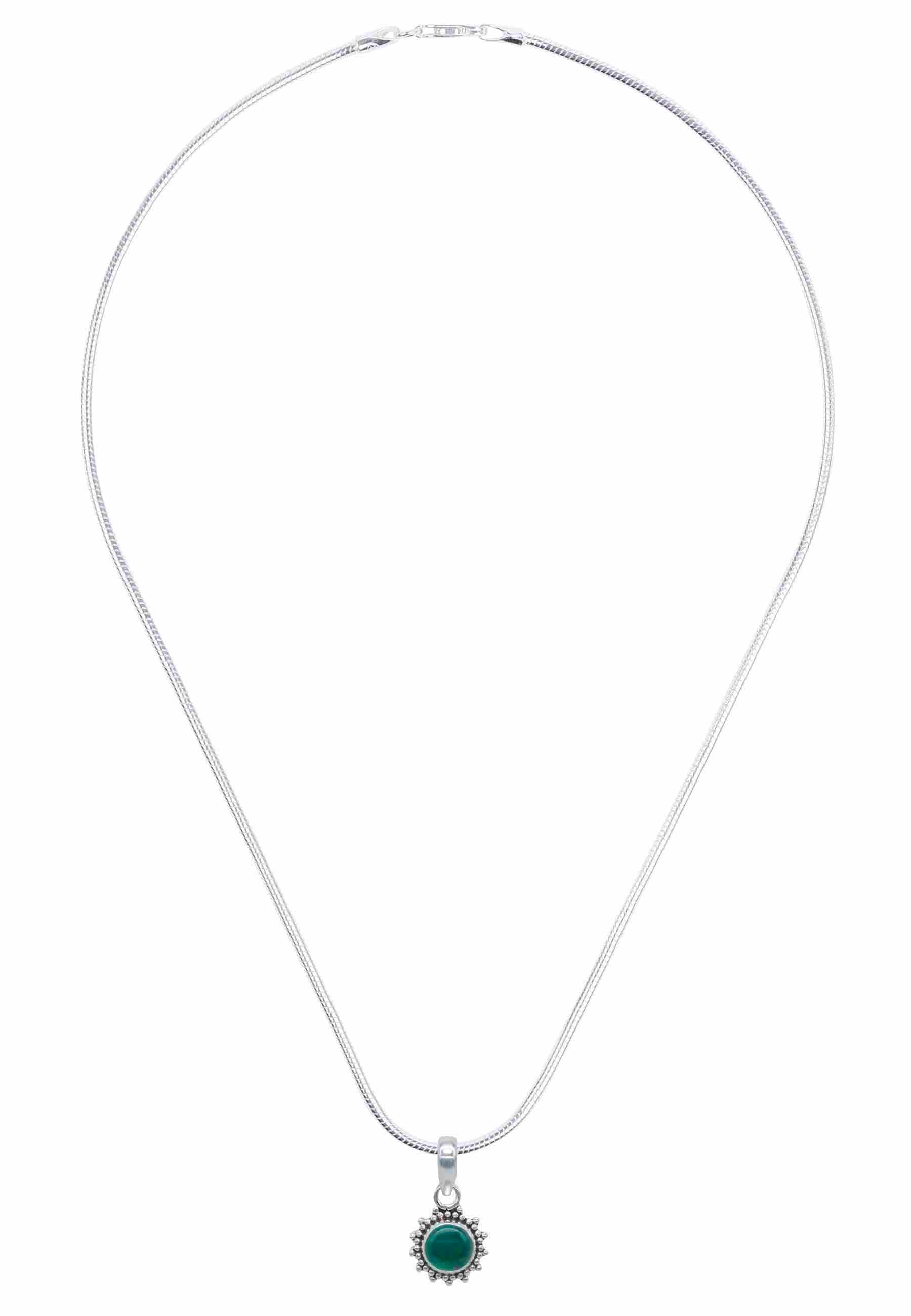 Silberkette mit Anhänger BUWAN rund aus 925 Silber - mantraroma