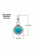 Silberkette mit Anhänger BUWAN rund aus 925 Silber - mantraroma