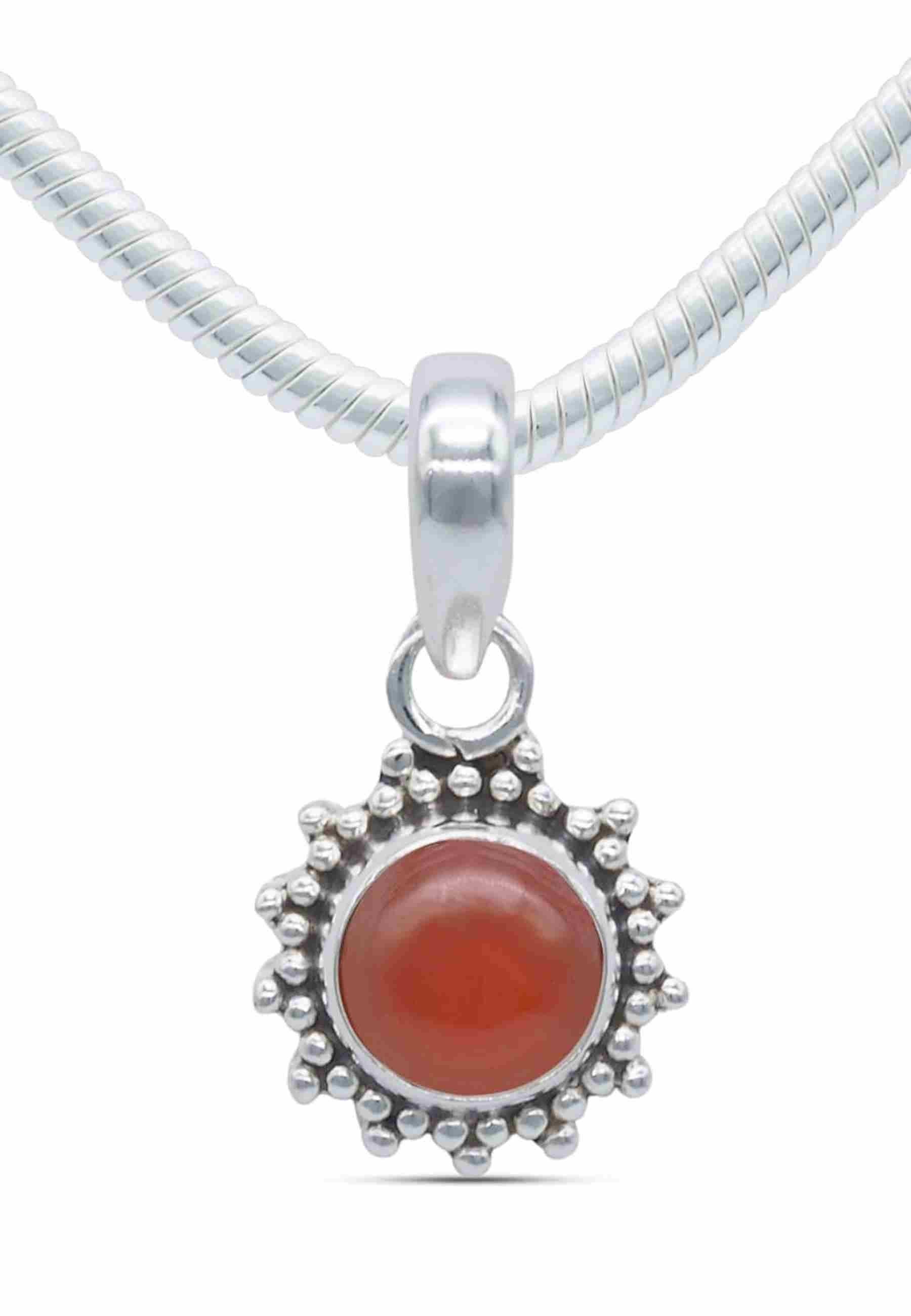 Silberkette mit Anhänger BUWAN rund aus 925 Silber - mantraroma