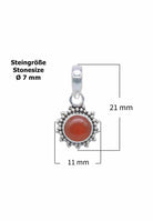 Silberkette mit Anhänger BUWAN rund aus 925 Silber - mantraroma