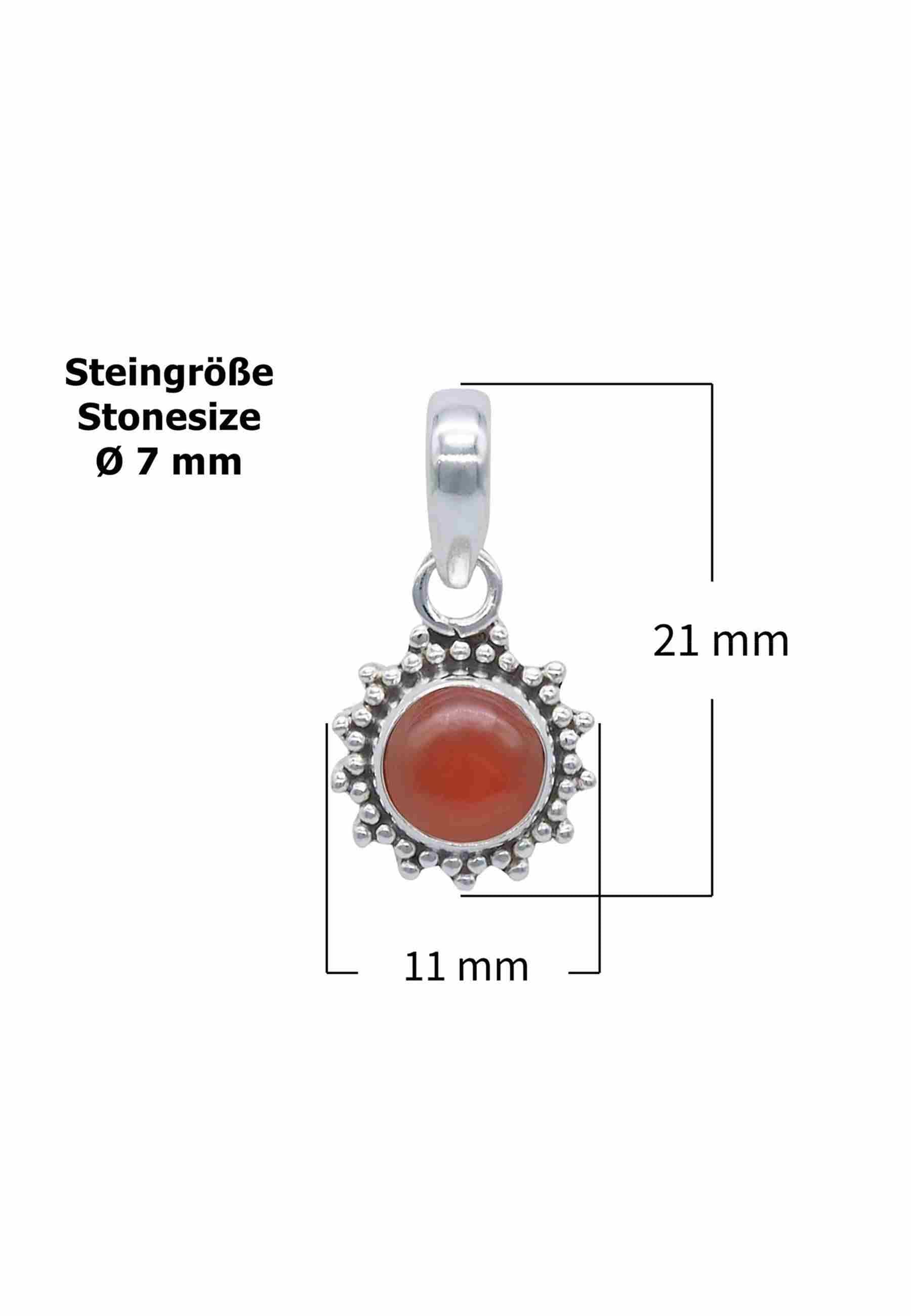 Silberkette mit Anhänger BUWAN rund aus 925 Silber - mantraroma