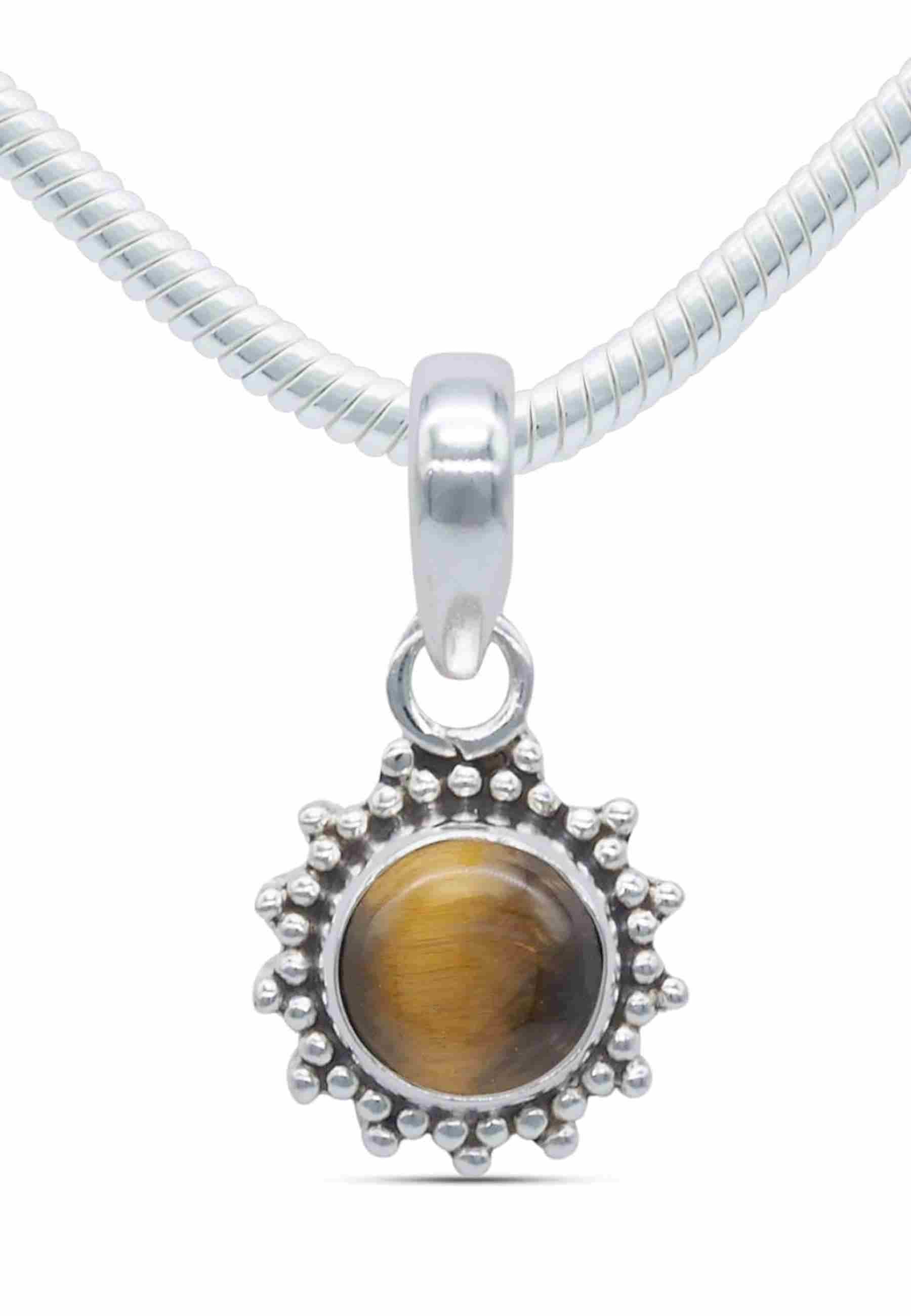 Silberkette mit Anhänger BUWAN rund aus 925 Silber - mantraroma