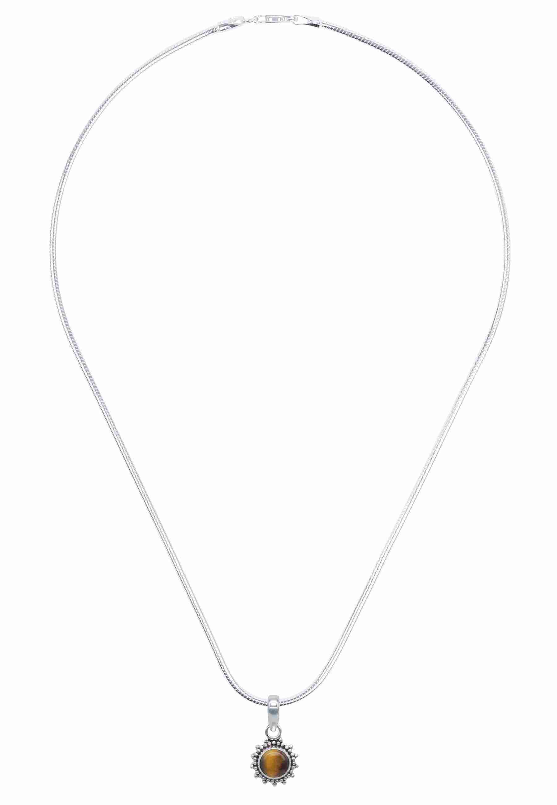 Silberkette mit Anhänger BUWAN rund aus 925 Silber - mantraroma